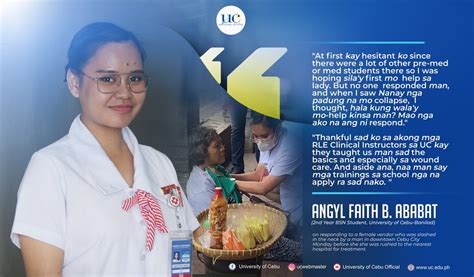 pinay nursing student|Brave Cebu nursing student saves life in face of danger .